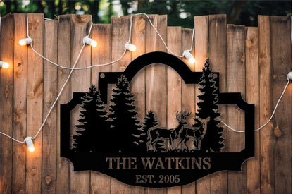 Outdoor Family Name Sign