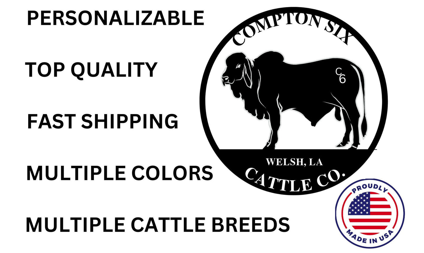 Cattle Company Sign, Cow Sign, Barn Sign, Metal Sign, Metal Art, Custom Bull Sign, Farmer sign, Personalized,Farm animals, Farmhouse