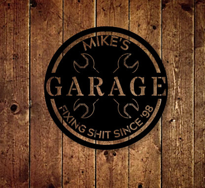 Personalized Garage Sign, Metal Sign for Garage, Custom Garage Sign, Garage Sign Men, Garage Sign Personalized,Garage Decor,Mens Garage Sign