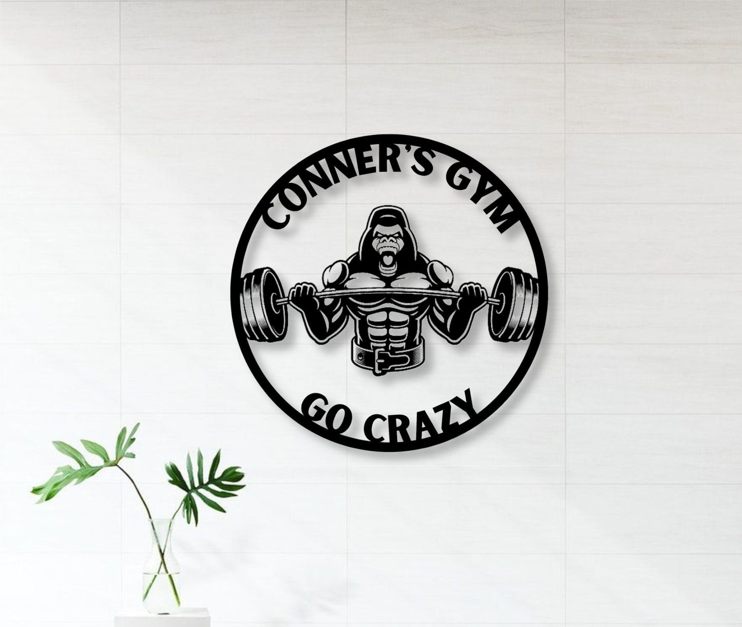 Gorilla Gym Sign, Personalized Home Gym Signs for Workout Room, Personalized Metal Sign, Home Gym Wall Art,Home Gym Decor Personalized