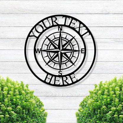 Personalized Compass Sign / Metal Compass Sign / Nautical Compass Sign / Personalized Signs / Home Decor / Metal Decor / Wall Art / Nautical