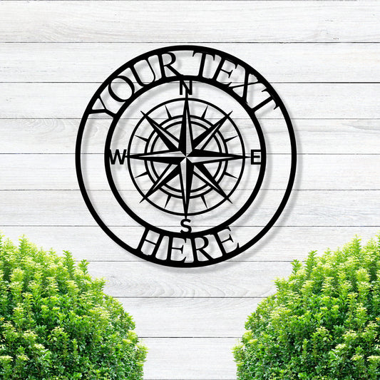 Personalized Compass Sign / Metal Compass Sign / Nautical Compass Sign / Personalized Signs / Home Decor / Metal Decor / Wall Art / Nautical