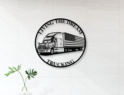 Big Rig, Trucker, 18 Wheeler, Diesel, Metal Sign, Semi, Wall decor, Trucking Company, Personalized Metal Trucker Sign, Truck Driver, Trucker