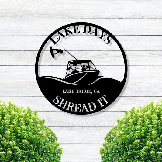 Personalized Wakeboard Sign, Lake House Sign, Lake House Decor, Summer Decor, Wakeboard Sign, Wall Art, Metal Decor, Gift, Personalized