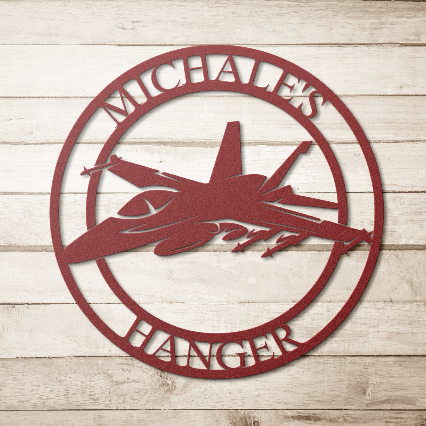 Personalized Hanger Metal Sign / Fighter Jet Hanger Sign / Metal Sign / Personalized Sign / Hanger Sign / Mancave Sign / Personalized / Gift