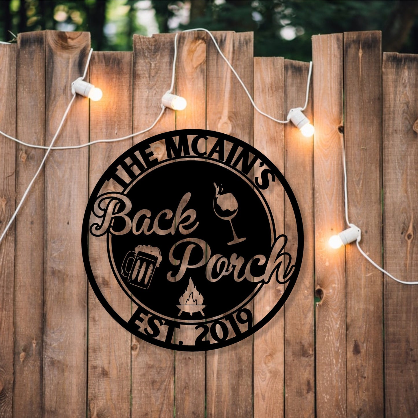 Personalized Back Porch Metal Sign / Outdoor Wall Decor / Metal Wall Decor / Patio Decor / Personalized Home Decor / Metal Wall Art / Gift