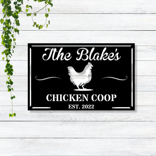 Personalized Chicken Coop Sign / Hen House Sign / Metal Chicken Coop Sign / Custom Chicken Coop Sign / Outdoor Metal Sign / Our Little Coop