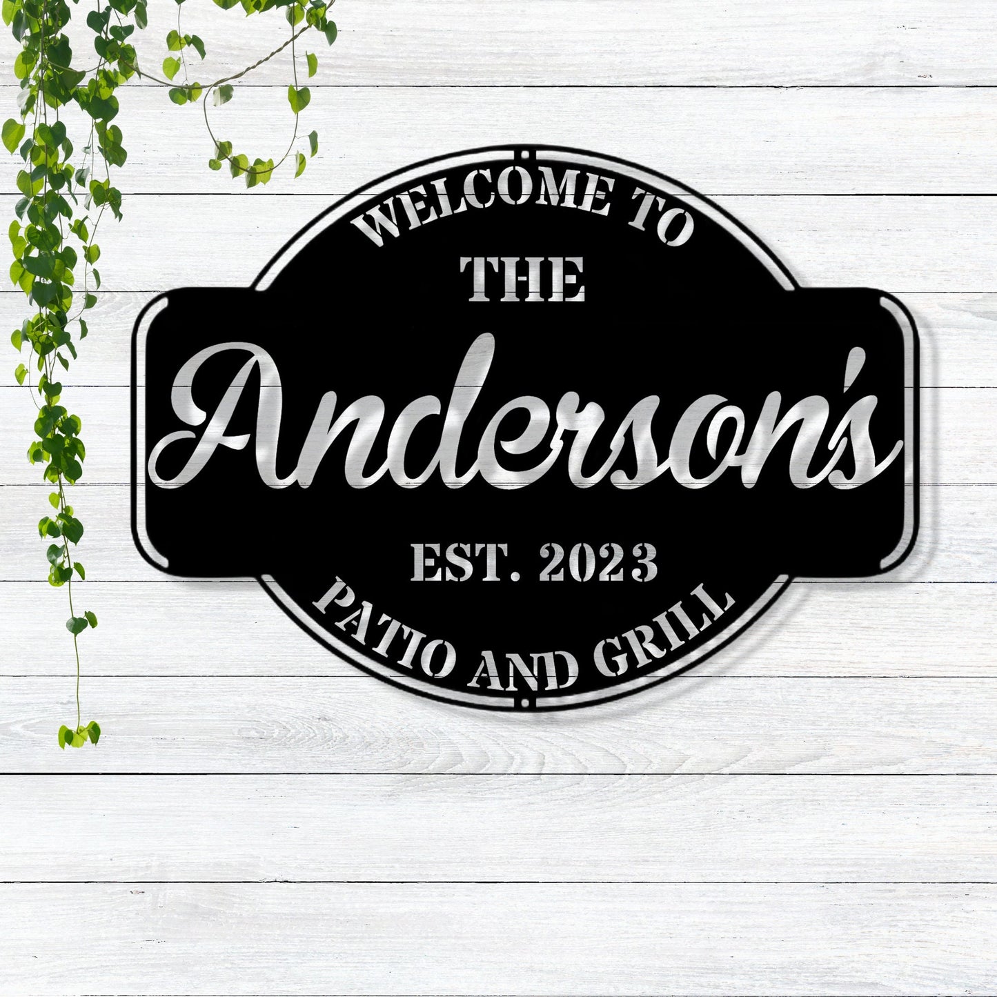 Personalized Backyard Patio Metal Sign / Outdoor Wall Decor / Metal Wall Decor / Patio Decor / Personalized Home Decor / Metal Wall Art