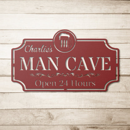 Personalized Metal Man Cave Sign / Man Cave Sign / Custom Man Cave Sign / Man Cave Decor / Personalized Man Cave Sign / Wall Art / Gift