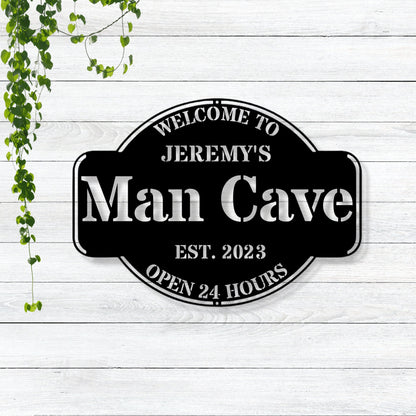 Personalized Metal Man Cave Sign / Man Cave Wall Decor / Metal Wall Decor / Man Cave Decor / Personalized Man Cave Sign / Wall Art / Gift