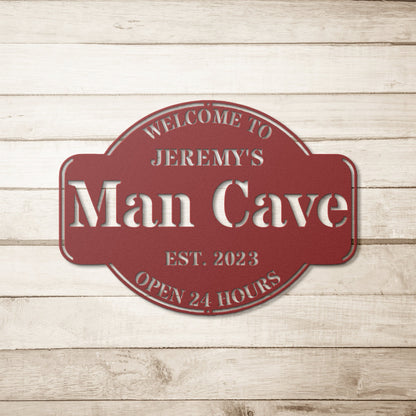 Personalized Metal Man Cave Sign / Man Cave Wall Decor / Metal Wall Decor / Man Cave Decor / Personalized Man Cave Sign / Wall Art / Gift