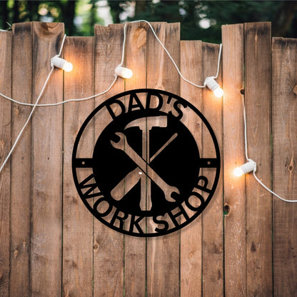 Custom Metal Work Shop Sign / Personalized Work Shop Sign / Personalized Sign / Personalized Fathers Day Gift / Gift For Dad / Fathers Day