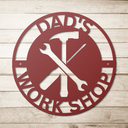 Custom Metal Work Shop Sign / Personalized Work Shop Sign / Personalized Sign / Personalized Fathers Day Gift / Gift For Dad / Fathers Day