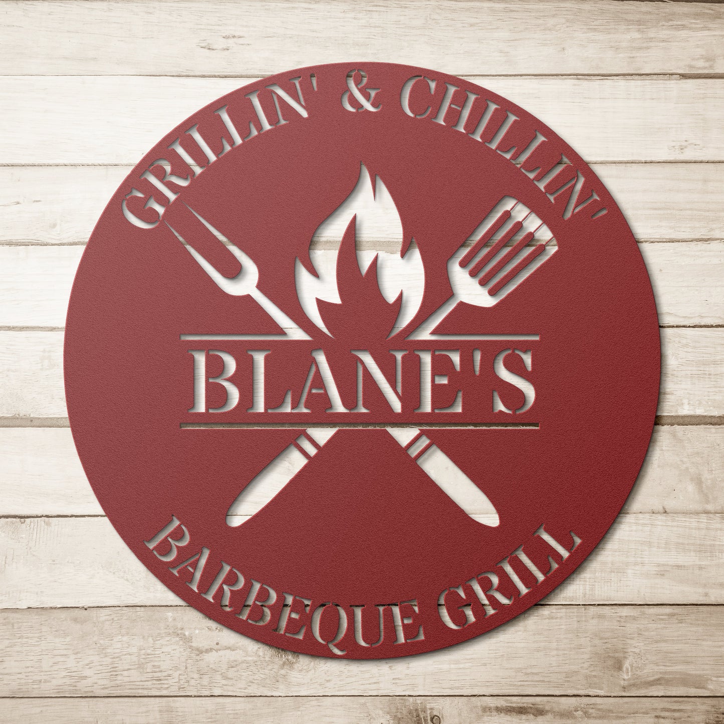 Personalized Metal Grill Sign / Custom Grill Sign / Wall Art / Outdoor Wall Hanging / Kitchen Decor / Fathers Day Gift / Grill Sign / Gift