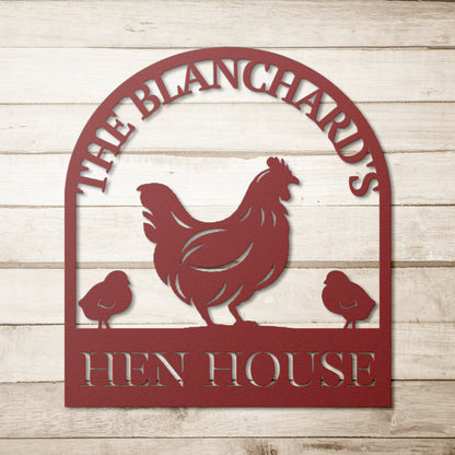 Personalized Chicken Coop Sign / Hen House Sign / Metal Chicken Coop Sign / Custom Chicken Coop Sign / Outdoor Metal Sign / Our Little Coop