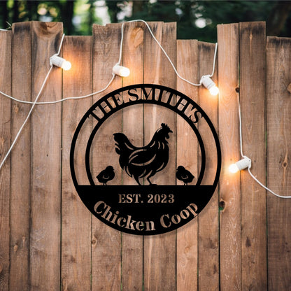 Personalized Chicken Coop Sign / Hen House Sign / Metal Chicken Coop Sign / Custom Chicken Coop Sign / Outdoor Metal Sign / Our Little Coop