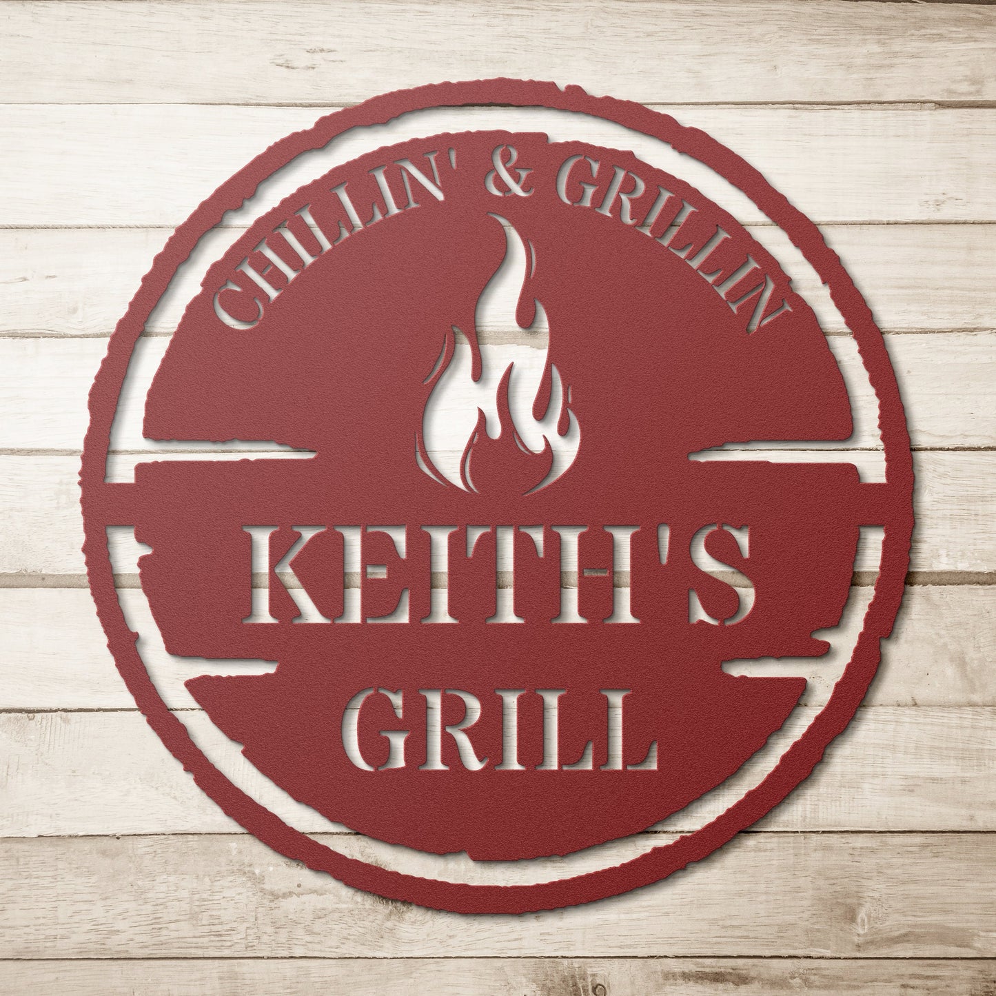 Personalized Metal Grilling Sign / Metal Grill Sign / Metal BBQ Smoker and Grill Sign / Grilling Gift for Dad, Grandpa, Papa / Father's Day