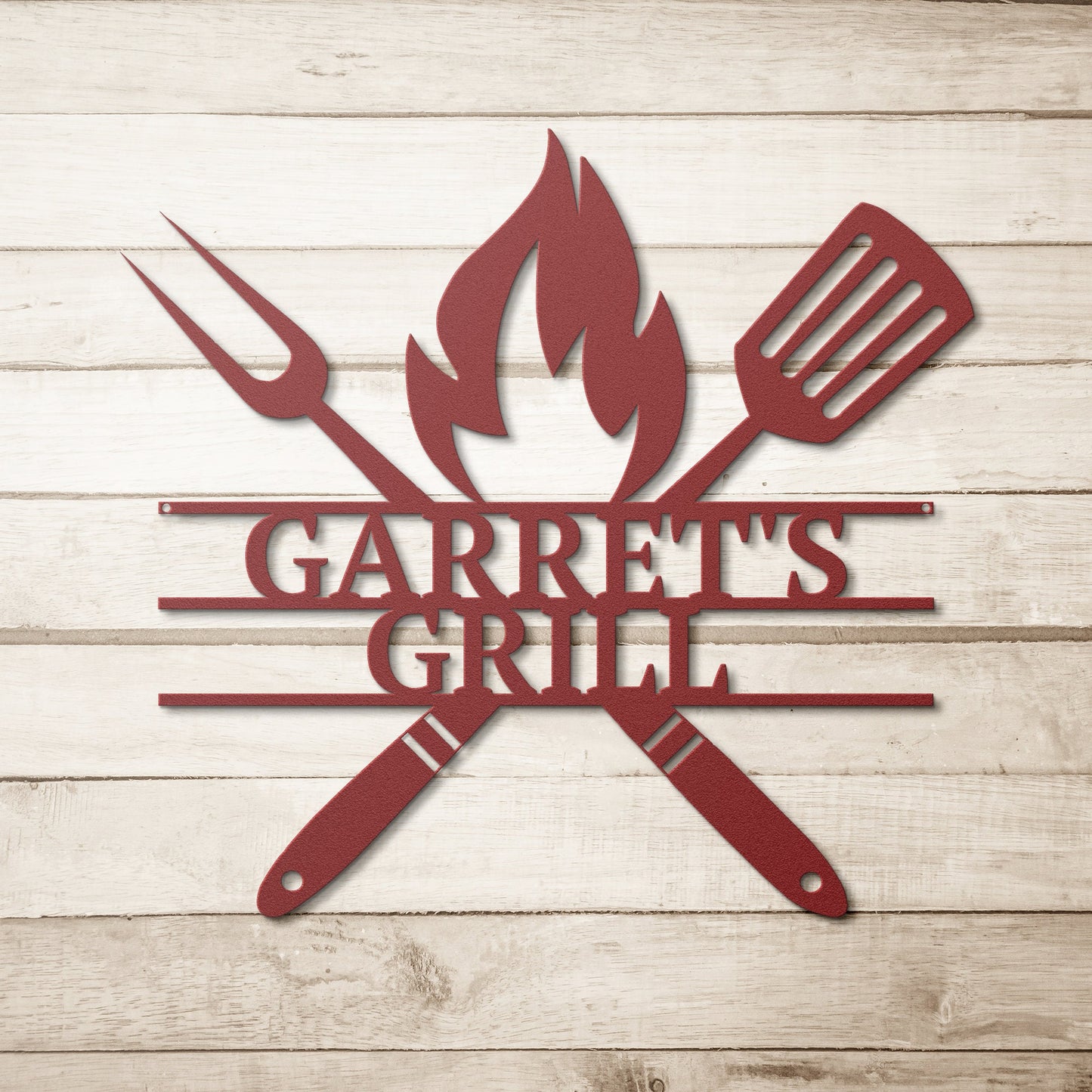 Personalized Metal Grilling Sign / Metal Grill Sign / Metal BBQ Smoker and Grill Sign / Grilling Gift for Dad, Grandpa, Papa / Father's Day