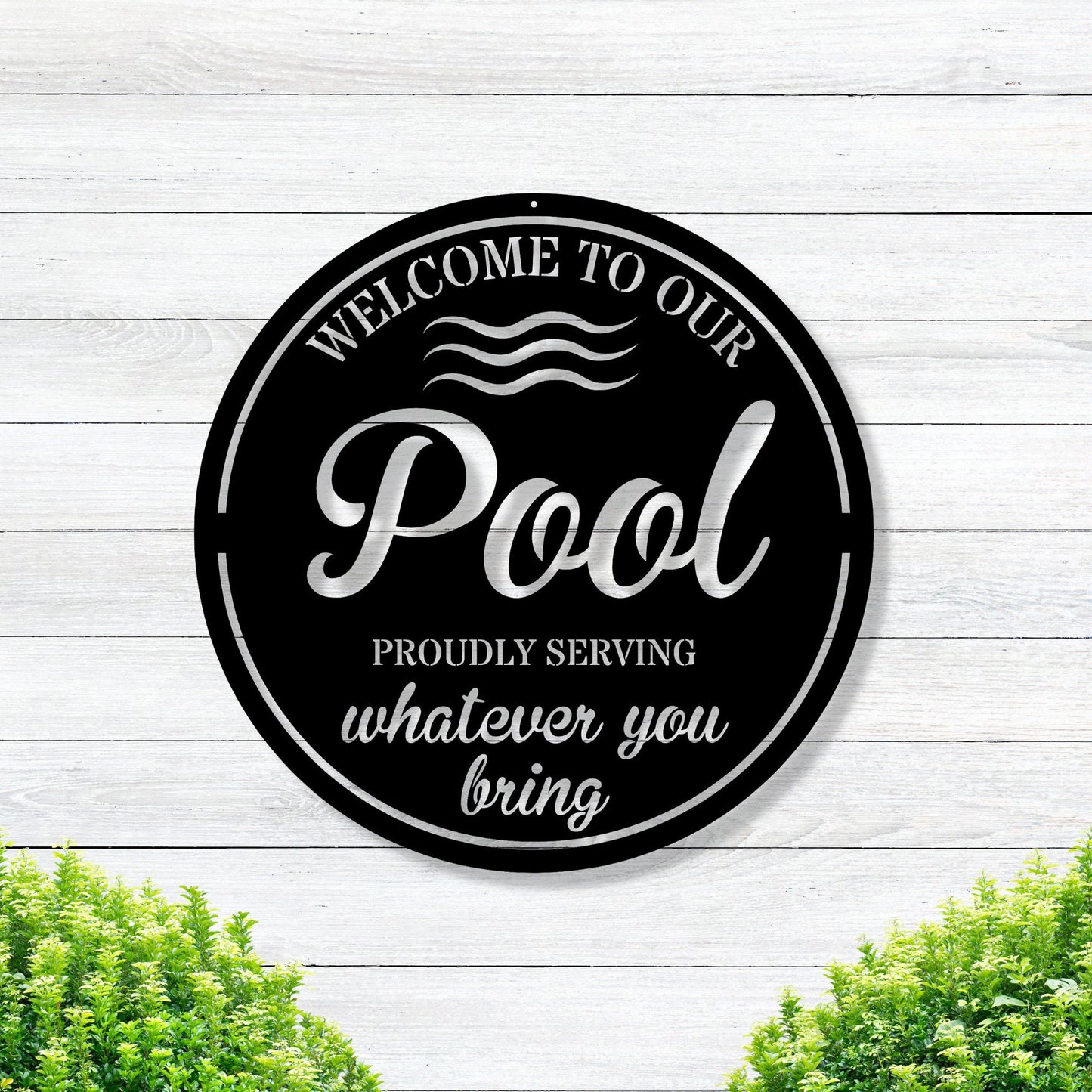 Personalized Pool Metal Sign / Pool Sign / Outdoor Wall Decor / Personalized Sign for Pool / Pool Decor / Pool Metal Sign / Metal Wall Art