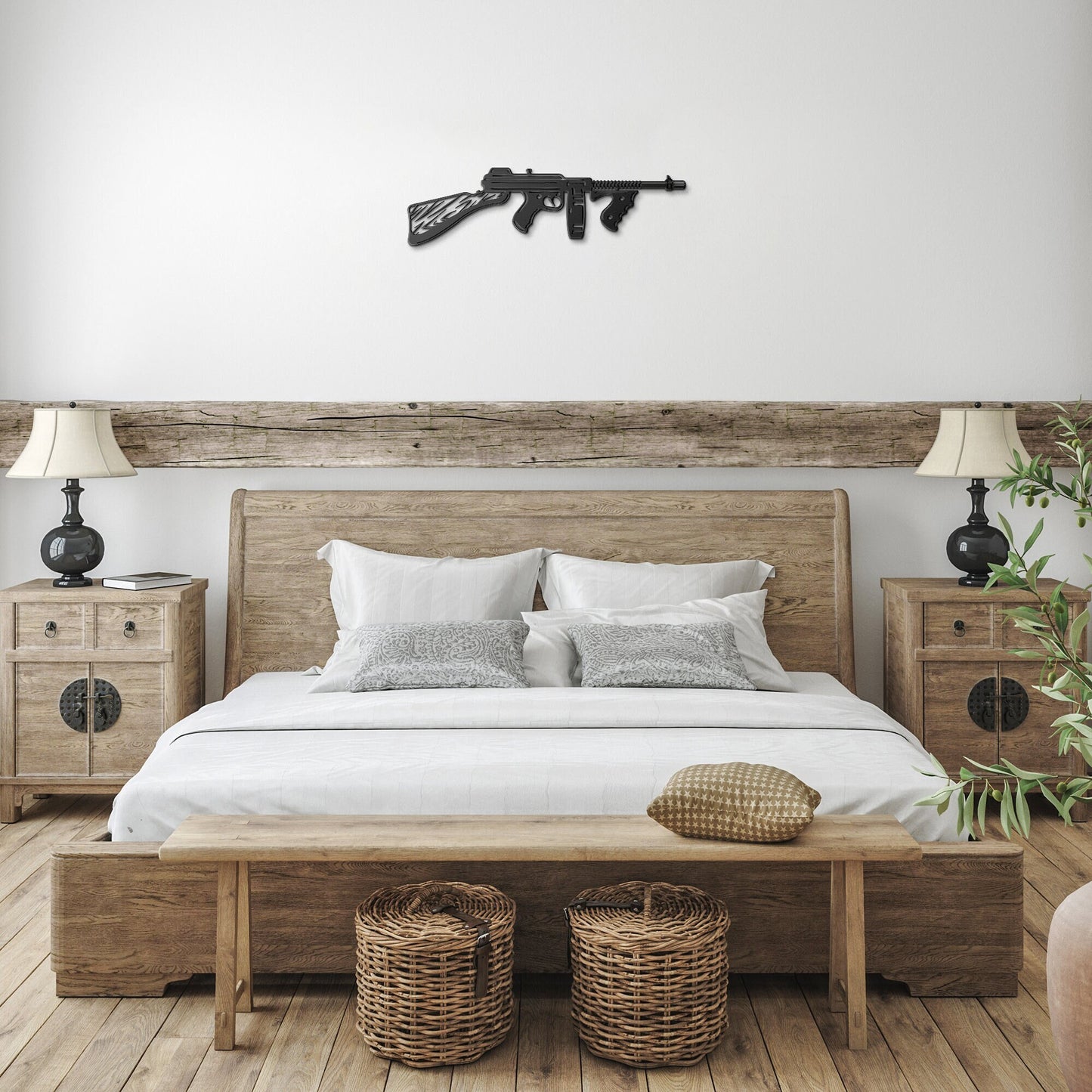 Tommy gun sign, gun sign, metal gun sign, metal signs, signs, home decor, decor, gift, metal gun art, metal gun, wall art, gun art, mancave