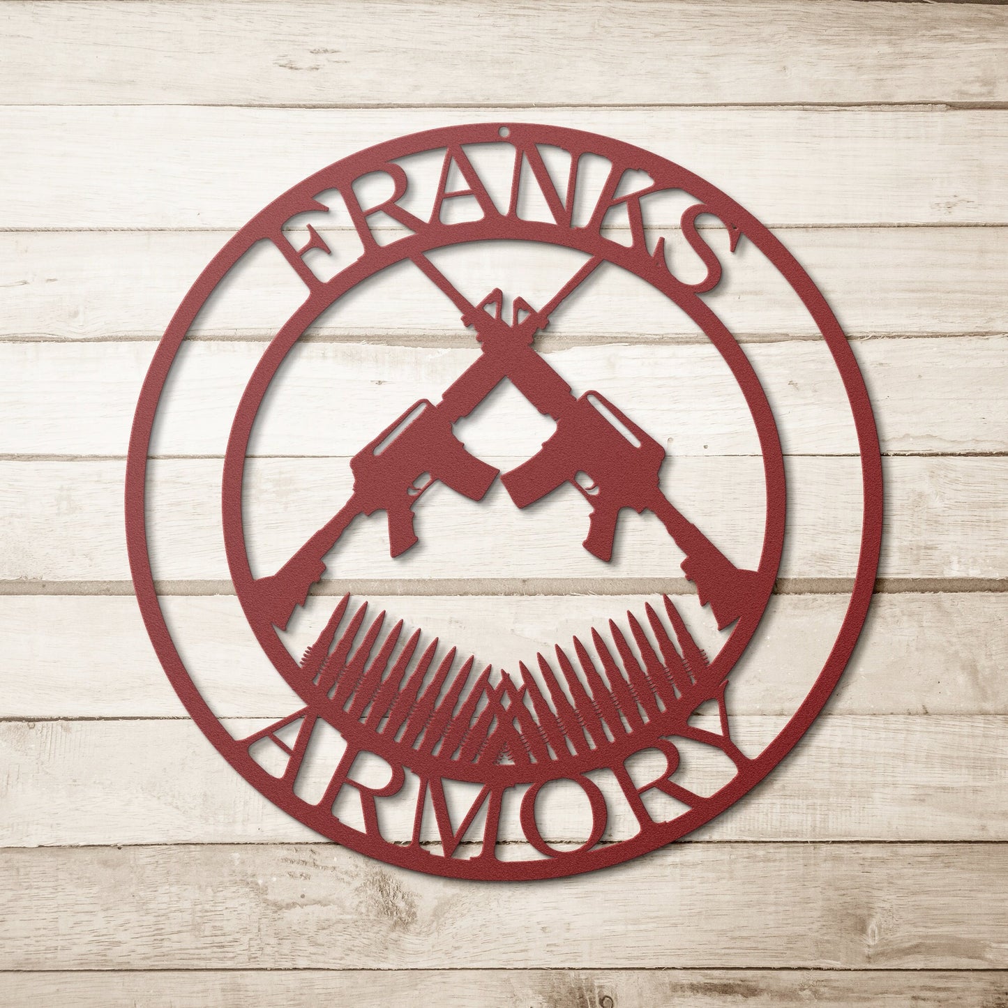 Personalized metal armory sign / gun sign / gift for dad / ar-15 sign / custom gun sign / custom armory sign / mancave sign / custom sign