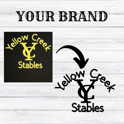 Metal custom cattle brand sign / custom sign / your brand here sign / metal sign custom / custom design sign / custom gift / livestock brand