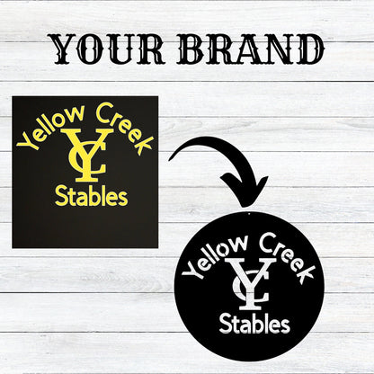 Metal custom cattle brand sign / custom sign / your brand here sign / metal sign custom / custom design sign / custom gift / livestock brand