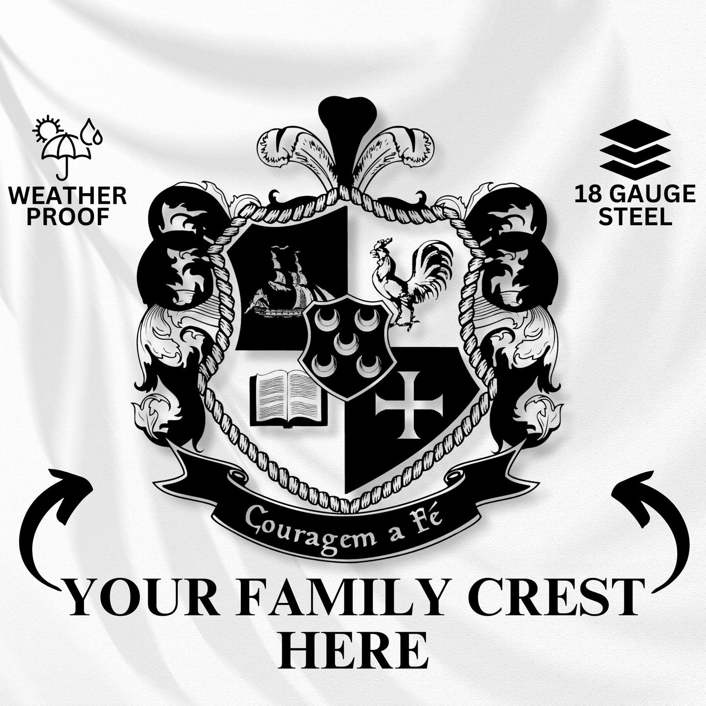 Custom Metal Family Crest Sign / Family Crest / Metal Family Crest / Personalized Family Crest / Custom Metal Sign / Metal Crest Sign /