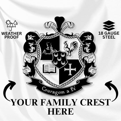 Custom Metal Family Crest Sign / Family Crest / Metal Family Crest / Personalized Family Crest / Custom Metal Sign / Metal Crest Sign /