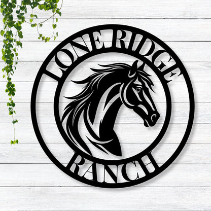 Personalized Metal Horse Ranch Sign / Metal Ranch sign / Outdoor Metal Sign / Metal Farm Sign / Custom Metal Sign / Custom Horse Sign / Gift