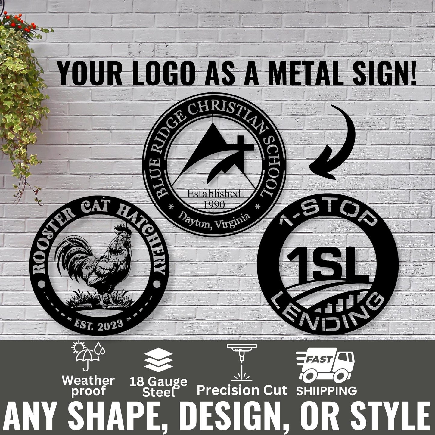 Custom Sign / Your Custom Text Metal Sign / Your Logo Here Sign / Metal Sign Custom / Your Text Here Sign / Custom Design Sign / Custom Gift