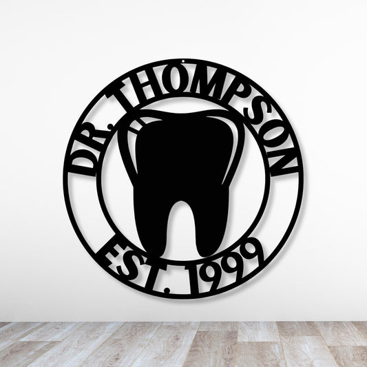 Personalized Dentist Office Sign / Dentist Gift / Dental Office Sign / Dentist Office Metal Wall Decor / Custom Dental Metal Wall Art