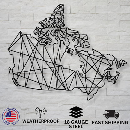 Metal Canada Sign / Country Sign / Country Wall Art / Metal Wall Art / Canada Sign / Metal Sign / Country Outline Sign / Canada Outline /