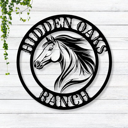 Personalized Metal Horse Ranch Sign / Metal Ranch sign / Outdoor Metal Sign / Metal Farm Sign / Custom Metal Sign / Custom Horse Sign / Gift