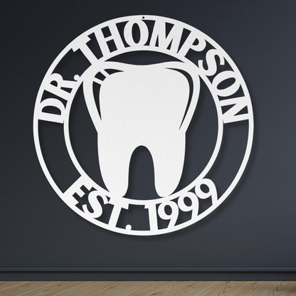 Personalized Dentist Office Sign / Dentist Gift / Dental Office Sign / Dentist Office Metal Wall Decor / Custom Dental Metal Wall Art